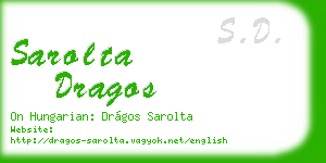 sarolta dragos business card